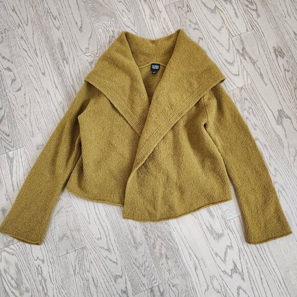 Eileen fisher Wool Blend Bouclé Hooded Jacket Large - Picture 5 of 10